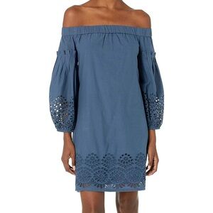 NWOT Vince Camuto Puff Eyelet Embroidered Strapless Dress